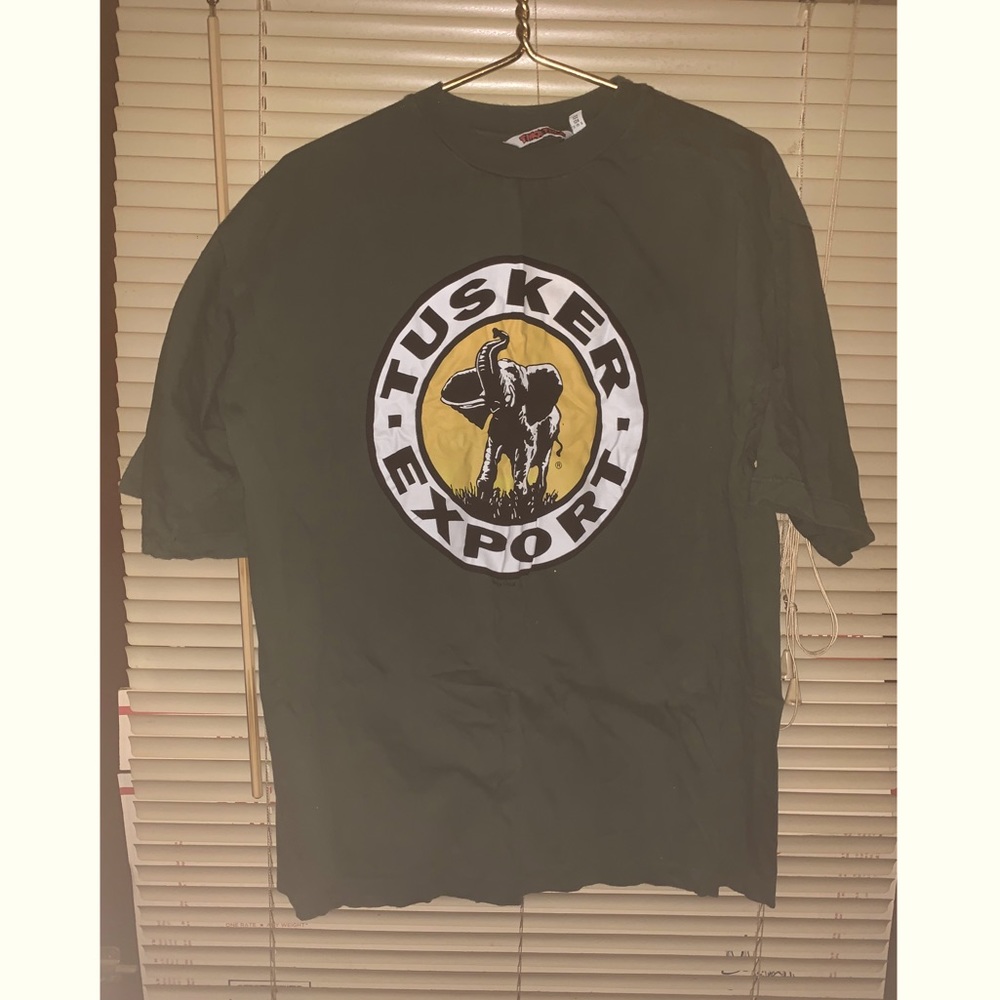 Tusker Export alcohol tshirt double sided graphics